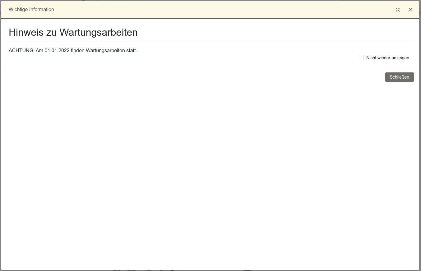 Informationsfenster News